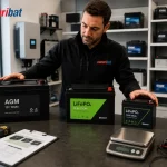 persona comparando densidad energetica de baterias